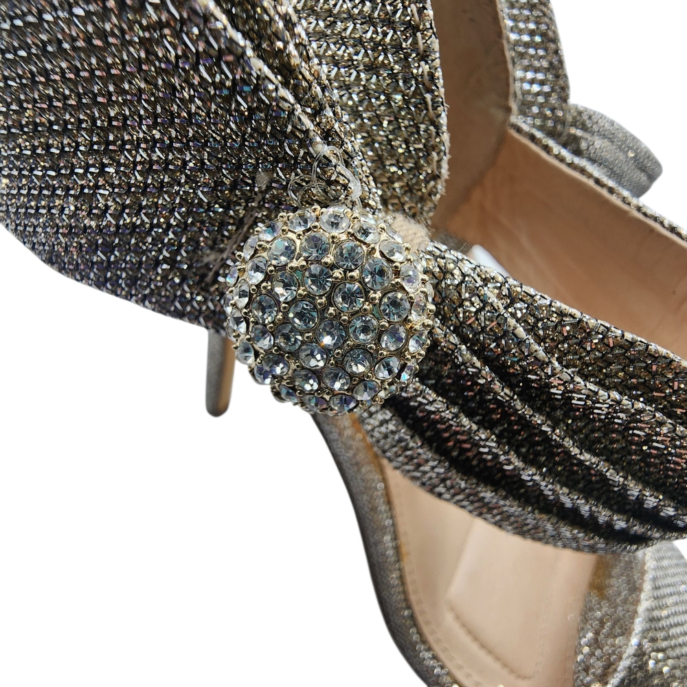 Nina Sparkling Gold Heels with Bow‎ Size 6.5 - Picture 11 of 12